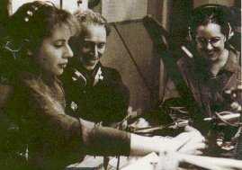 Baker's support system imported from Radio 5 (from left) Allis Moss, Andy Darling and Laurie Sore.